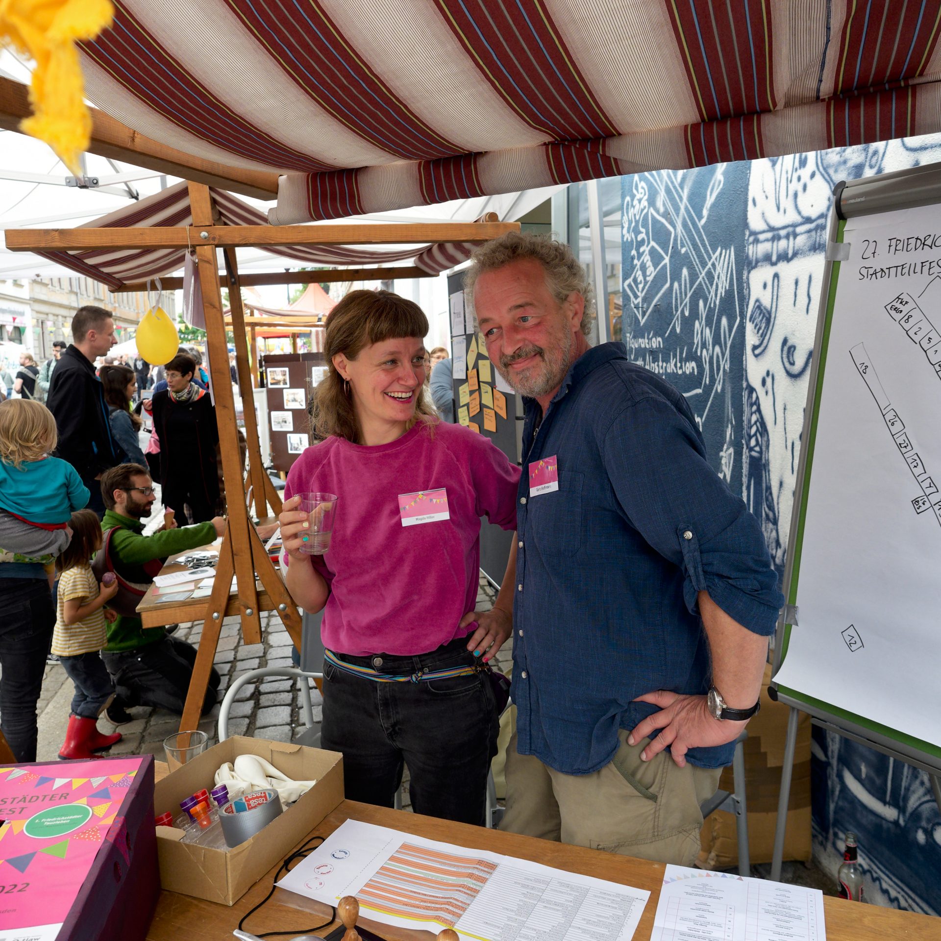 Stadtteilfest 7 Magda Hiller und Gero Hoffmann sind die Organisatoren des Stadtteilfestes in Dresden Friedrichstadt