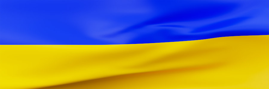 Ukraine Flagge zuschnitt