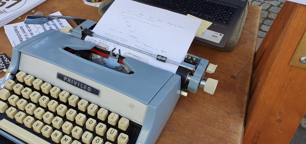 friese-Journal Schreibmaschine zum Stadtteilfest 2023