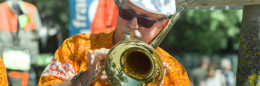 Jazz Musiker mit Posaune