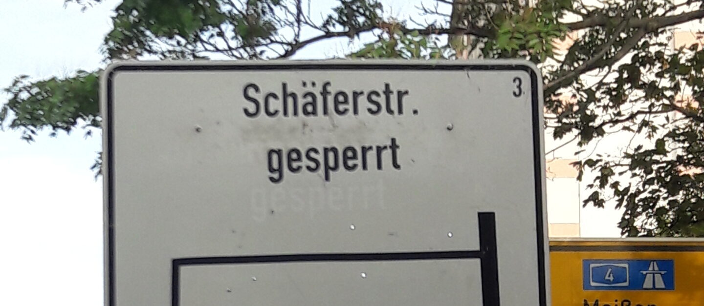 Schäferstraße gesperrt klein