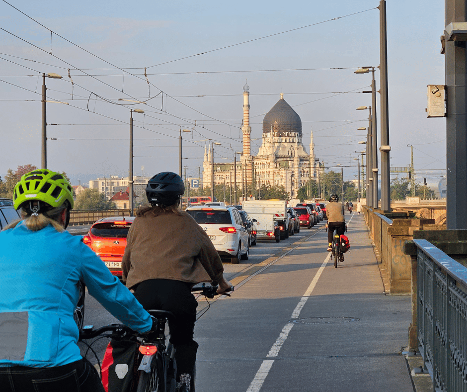 Radfahrer, Marienbrücke