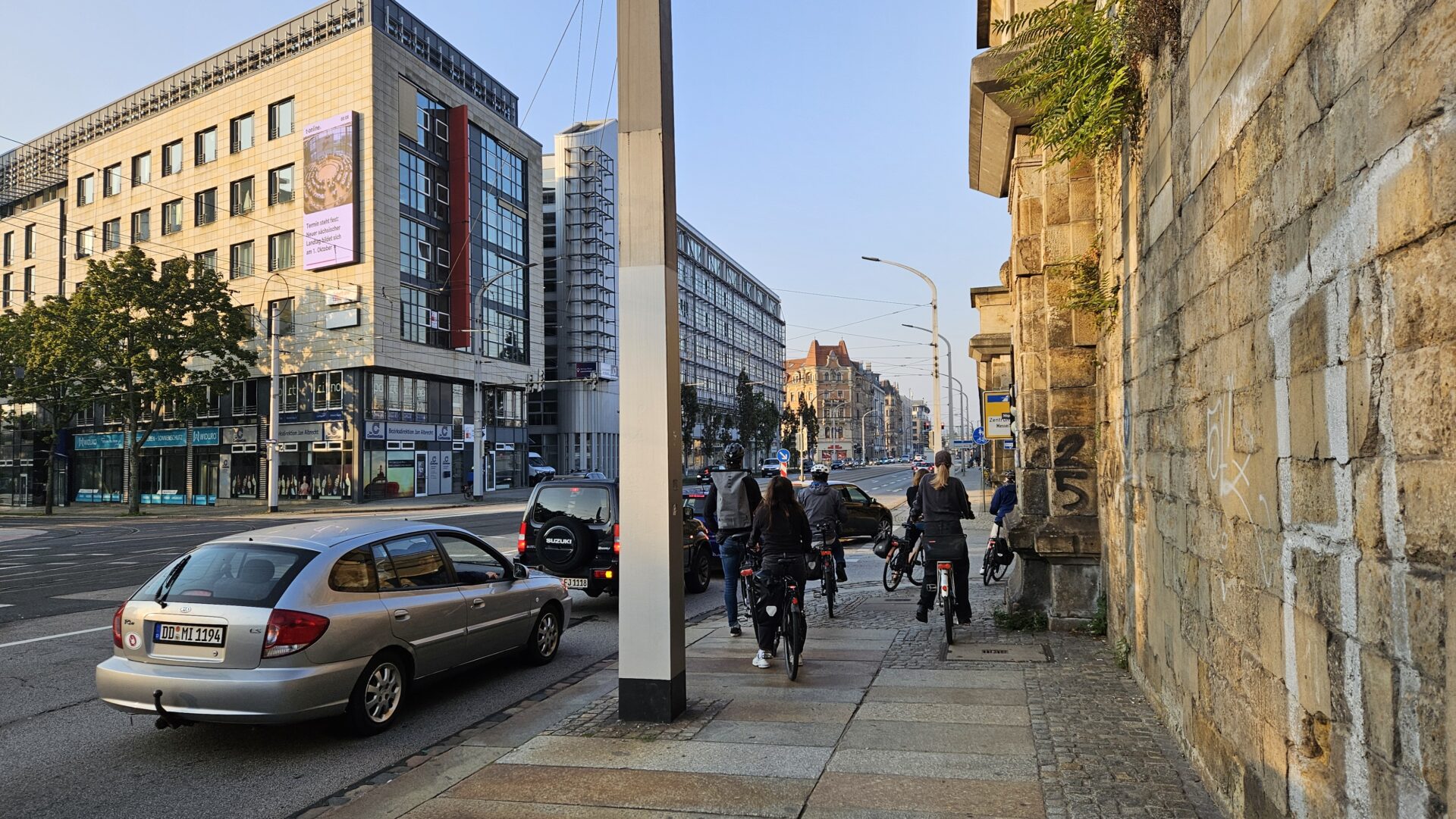 Radfahrer, Marienbrücke