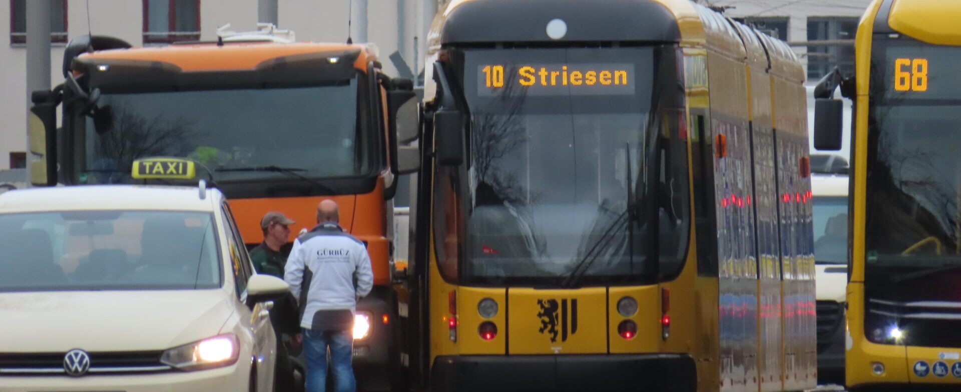 Kollision, Straßenbahn, klein