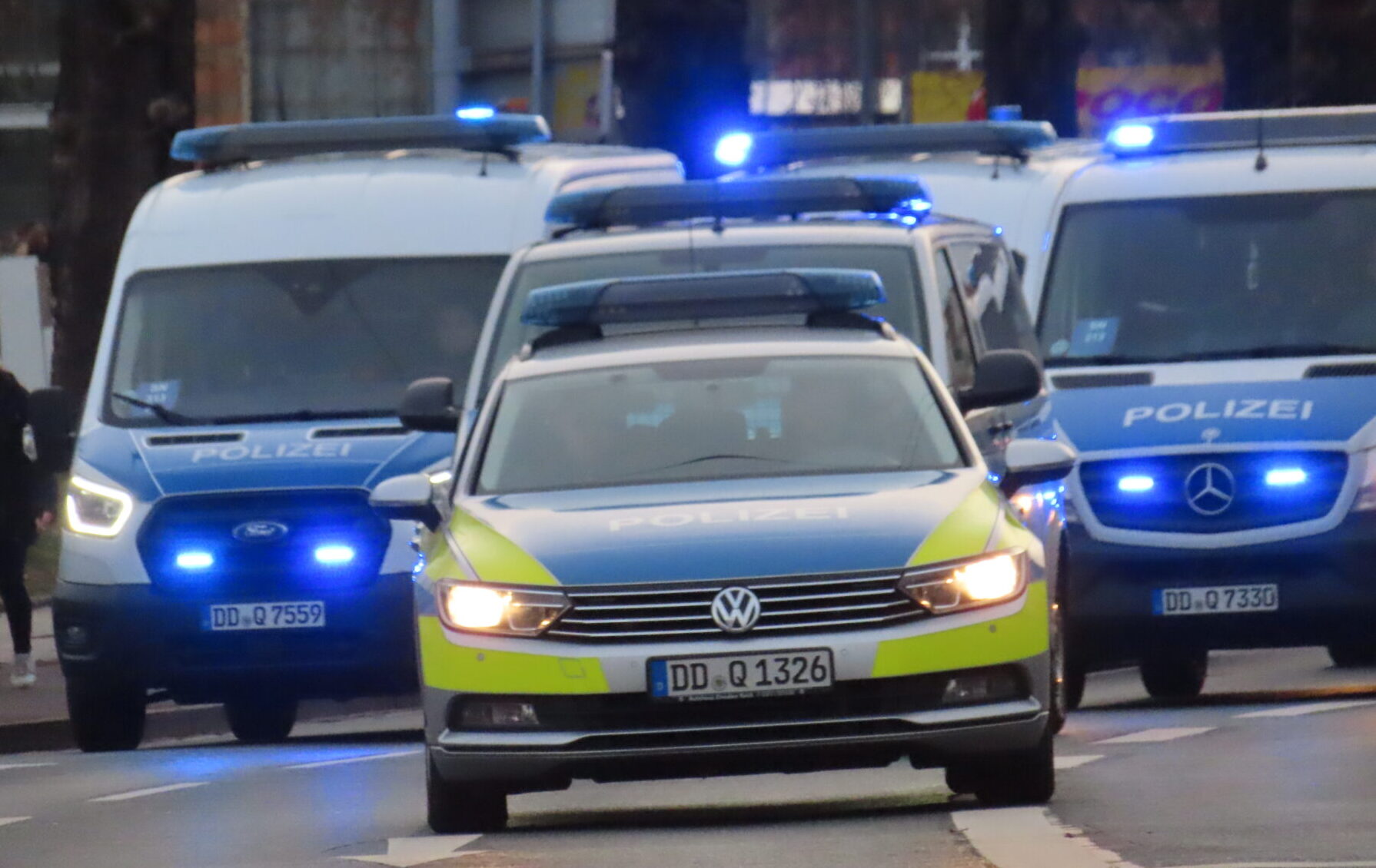 Polizei, Demo