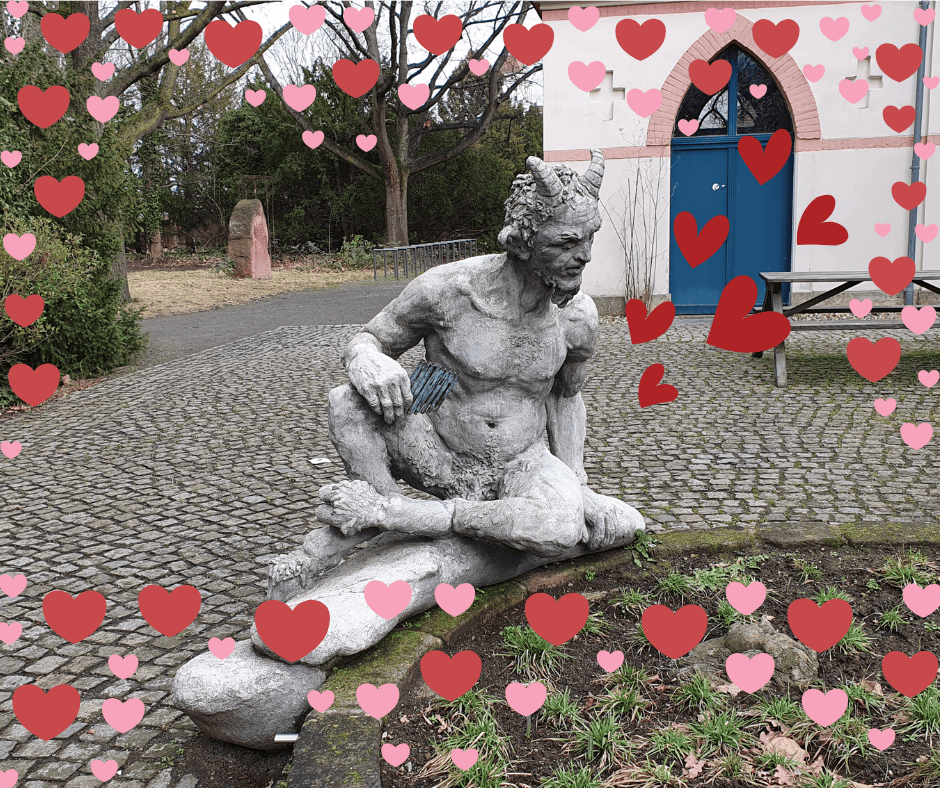 Valentinstag Satyr Friedhof