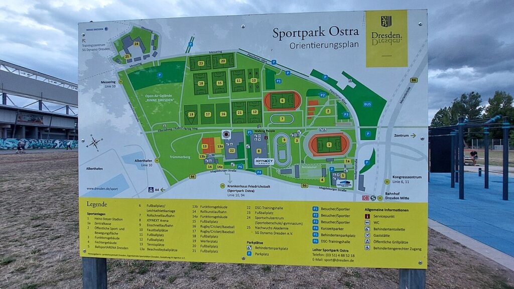 Orientierungsplan Sportpark Ostra, Ostragehege