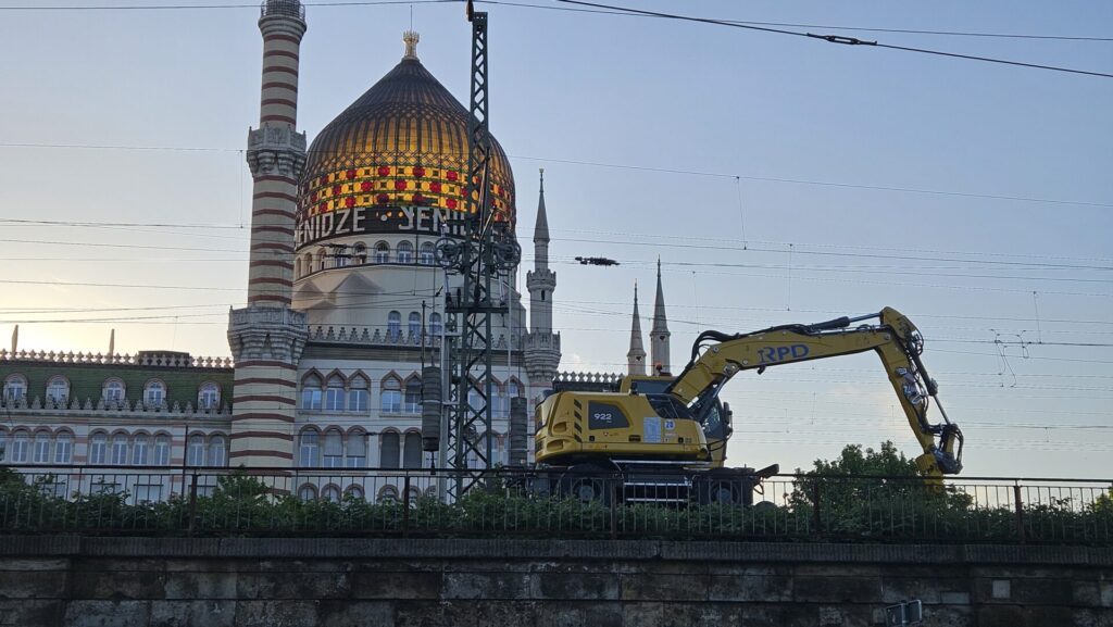 Gleisbauarbeiten S-Bahn Bahnhof Mitte Dresden