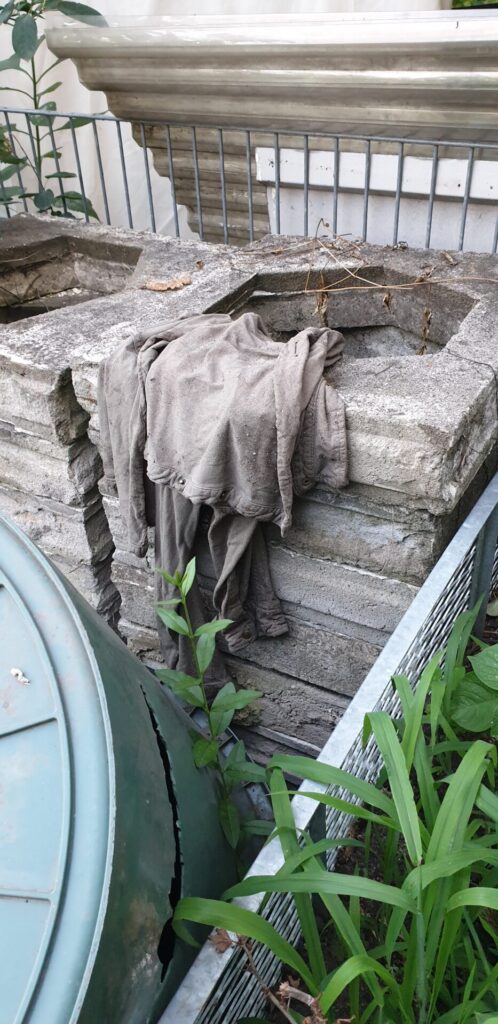 Beton im Kleingarten