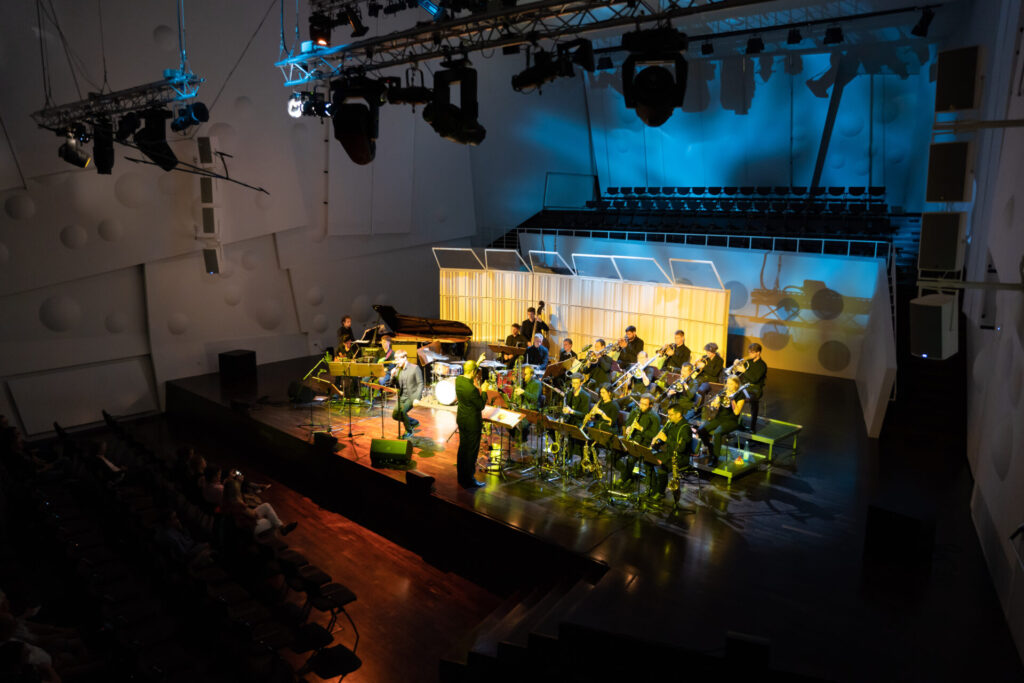 Little Bigband Dresden von der Musikhochschule bei der Probe