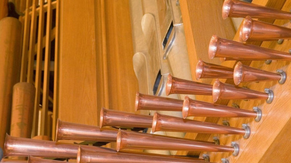 Orgelpfeifen der Jehmlich Orgel Dresden