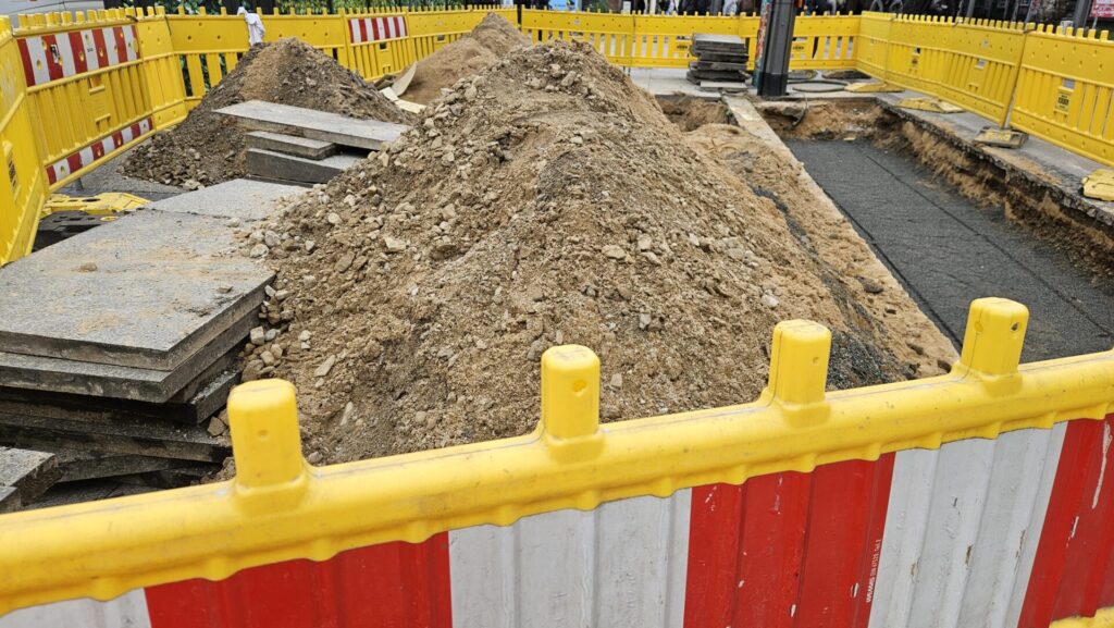 Haltestelle Bahnhof Mitte, Baustelle