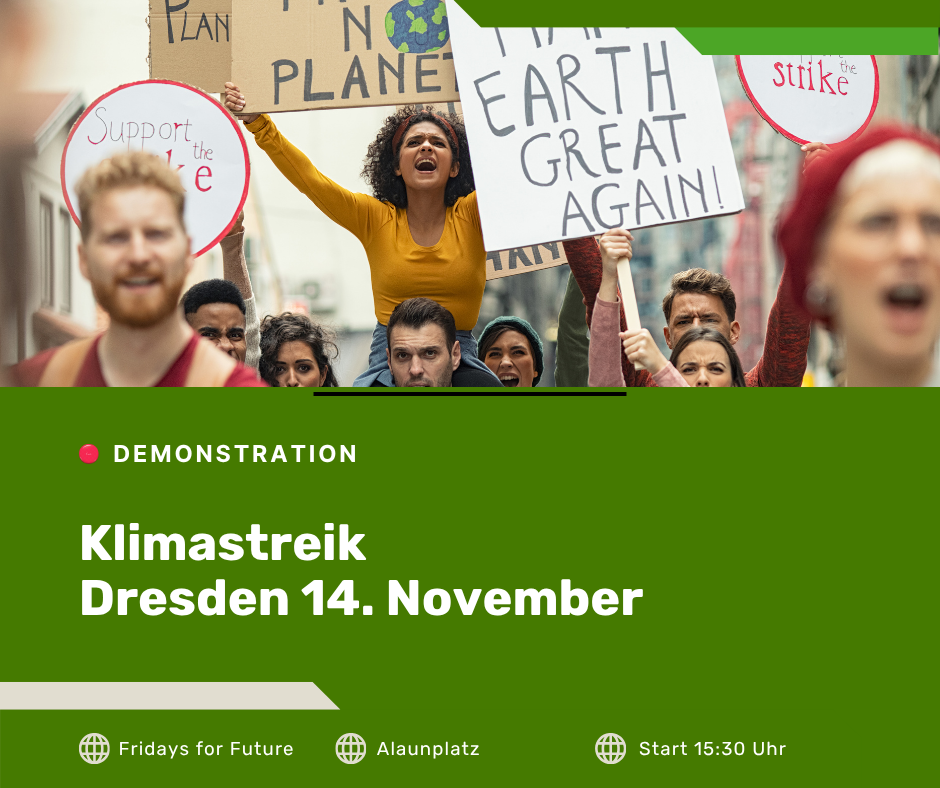 Fridays for Future ruft am 14. November in Dresden zum globalen Klimastreik auf.