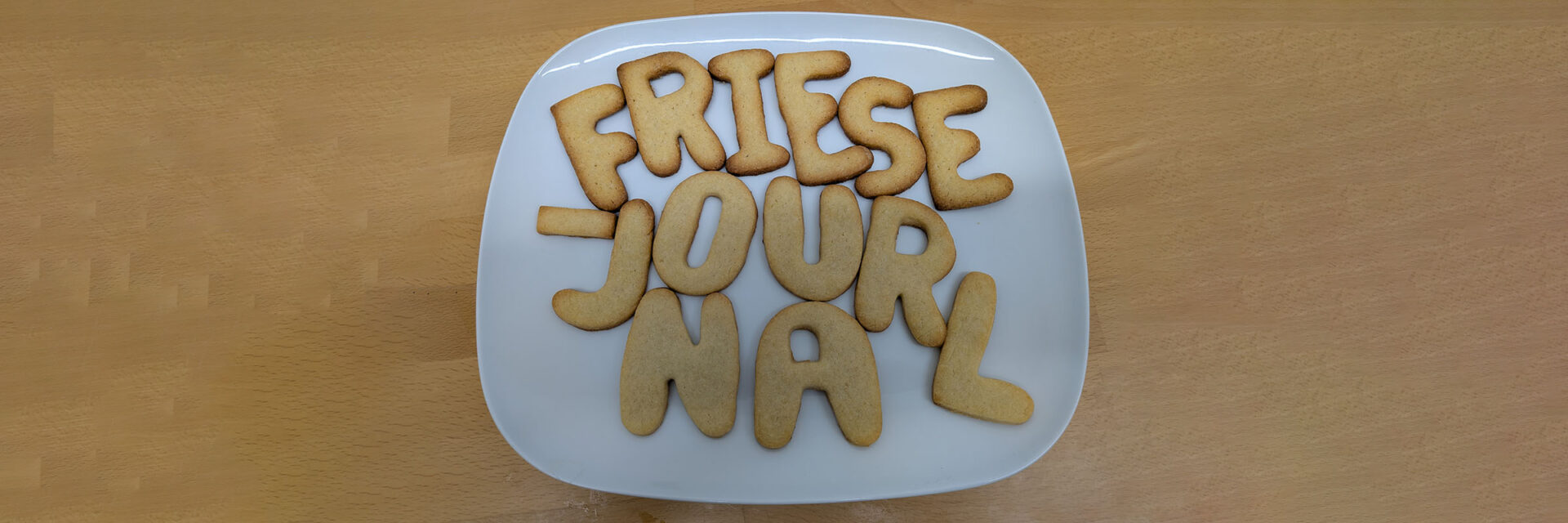 friese-journal Schriftzug aus Keksen