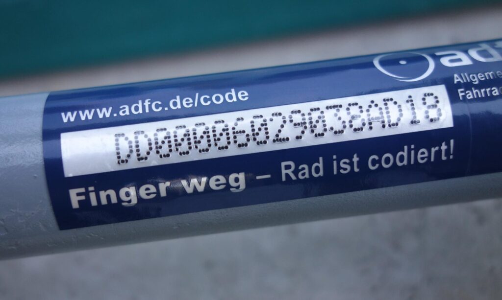 Fahrradcodierung beim ADFC Dresden
