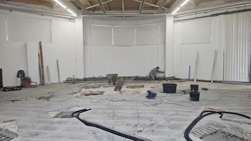 riesa-efau Runde Ecke, Galerieraum wird gebaut