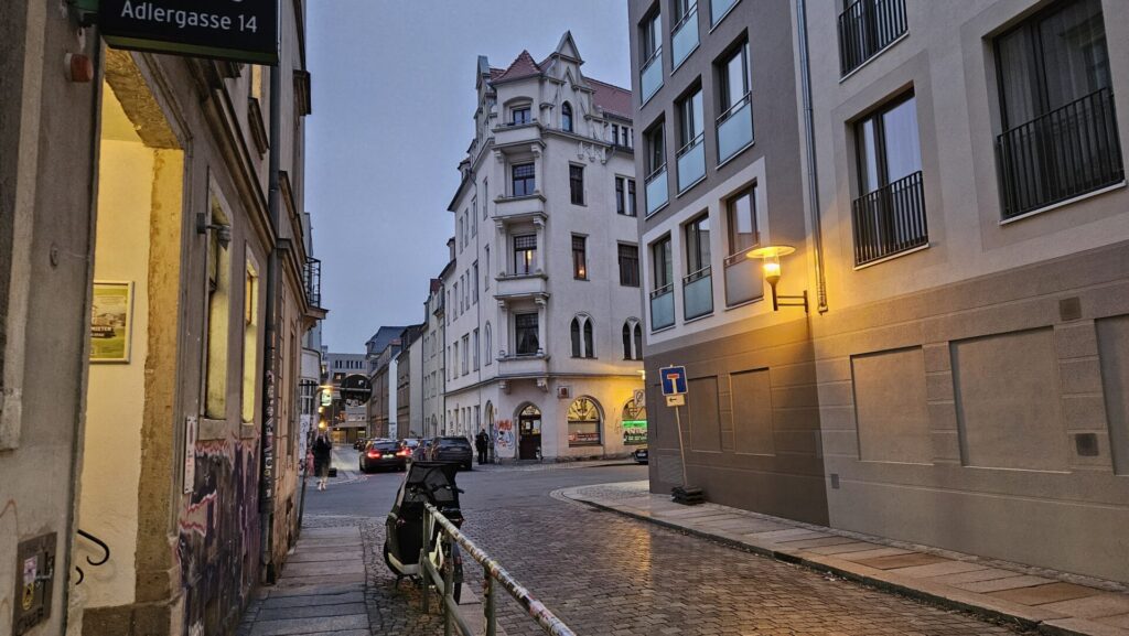 Adlergasse/Kreuzung Wachsbleichstraße 2026 - Blick Richtung Seminarstraße